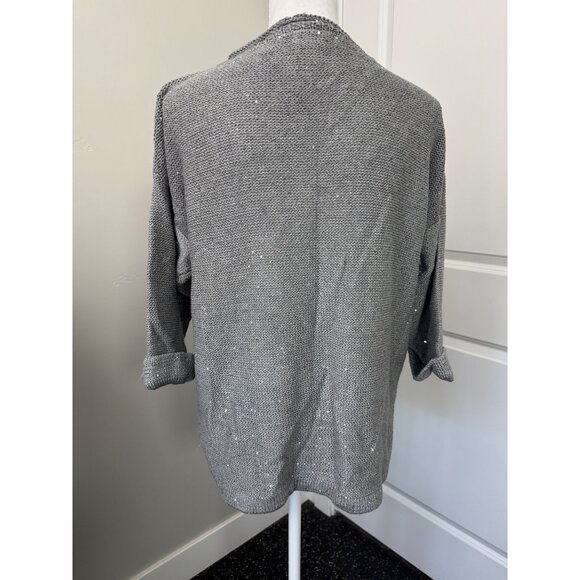 Womens Top NWT DKNY Jeans Sequin V-Neck Sweater 2XL Comfortable Light - Picture 5 of 9